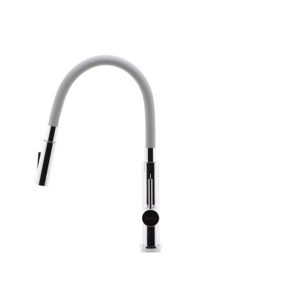 FERRO - Grifo de fregadero con brazo flexible cromo brillante/gris