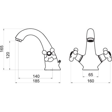 FERRO - Grifo de lavabo ANTICA en bronce