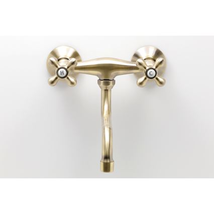 FERRO - Grifo para fregadero/lavabo ANTICA, acabado bronce