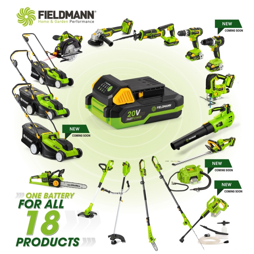 Fieldmann - Batería 20 V Li-Ion 4000 mAh