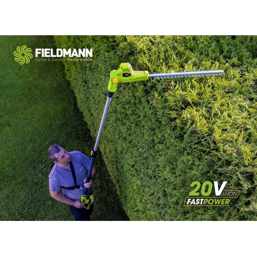 Fieldmann - Cortasetos telescópico sin cable 20V