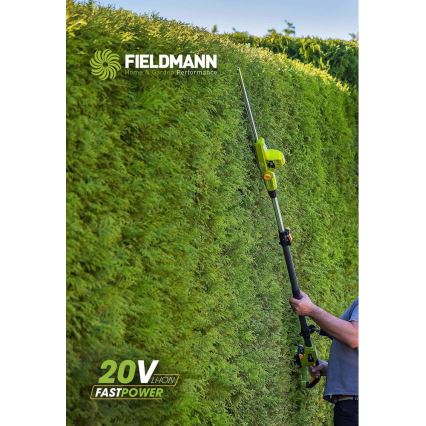 Fieldmann - Cortasetos telescópico sin cable 20V