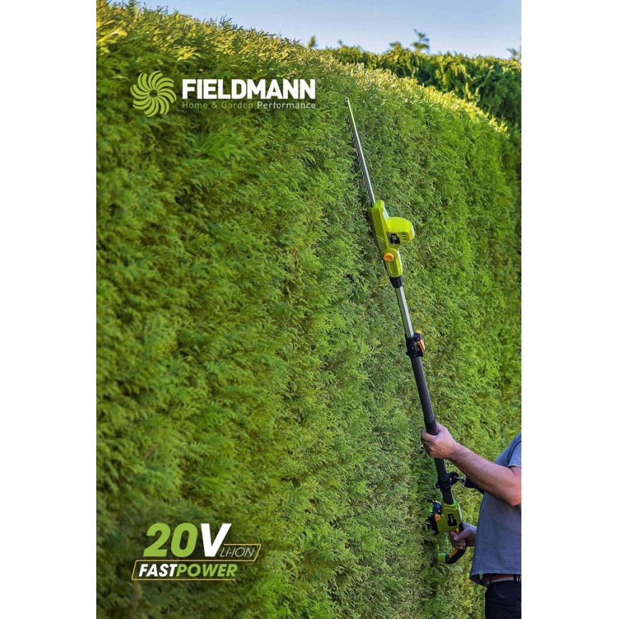 Fieldmann - Cortasetos telescópico sin cable 20V