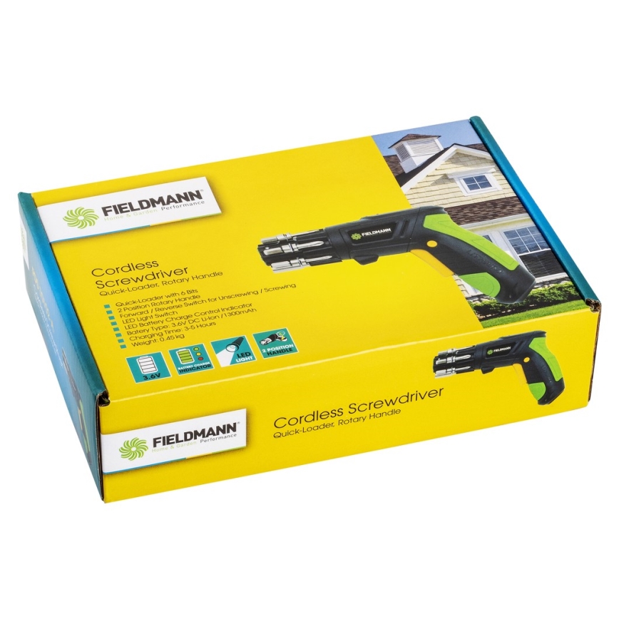Fieldmann - Destornillador AKU 3,6V 1300 mAh