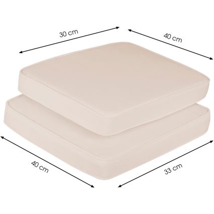 Fieldmann - Juego de almohadas para balcón crema