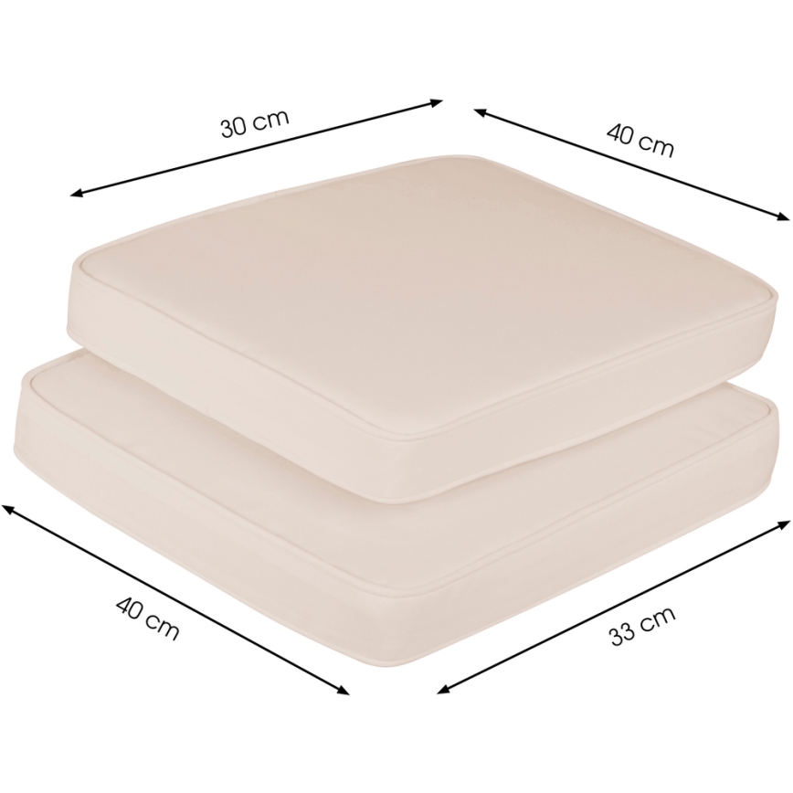 Fieldmann - Juego de almohadas para balcón crema