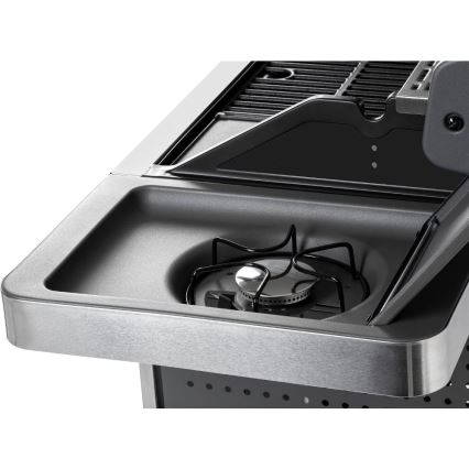 Fieldmann - Parrilla de gas, 5 quemadores, acabado en cromo mate