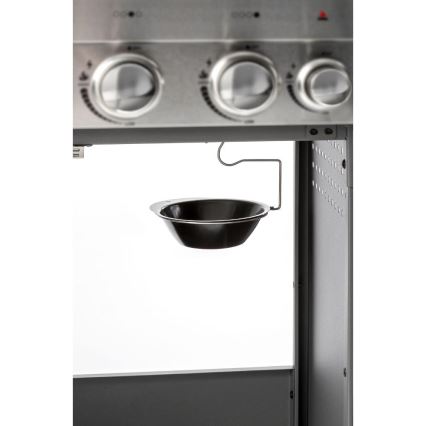 Fieldmann - Parrilla de gas, 5 quemadores, acabado en cromo mate