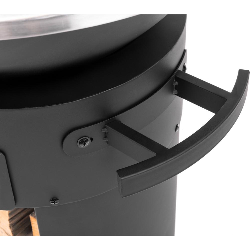 Fieldmann - Parrilla portátil 3 en 1, acero inoxidable/negra