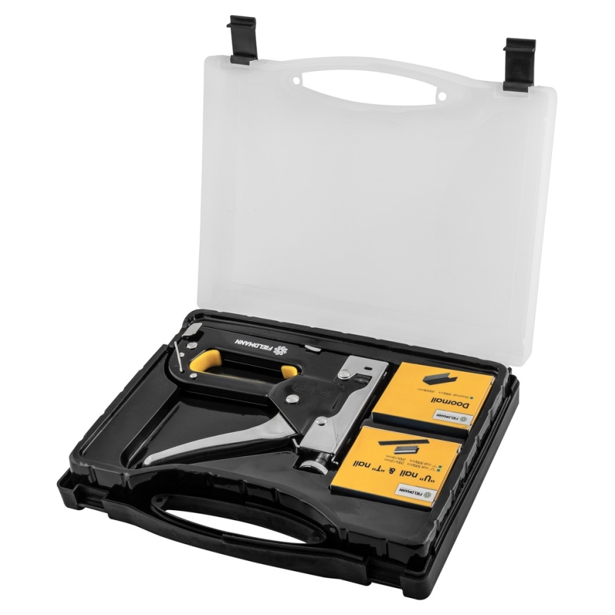 Fieldmann - Pistola de grapas con accesorios