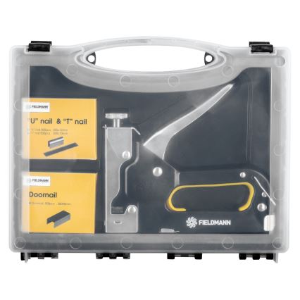 Fieldmann - Pistola de grapas con accesorios