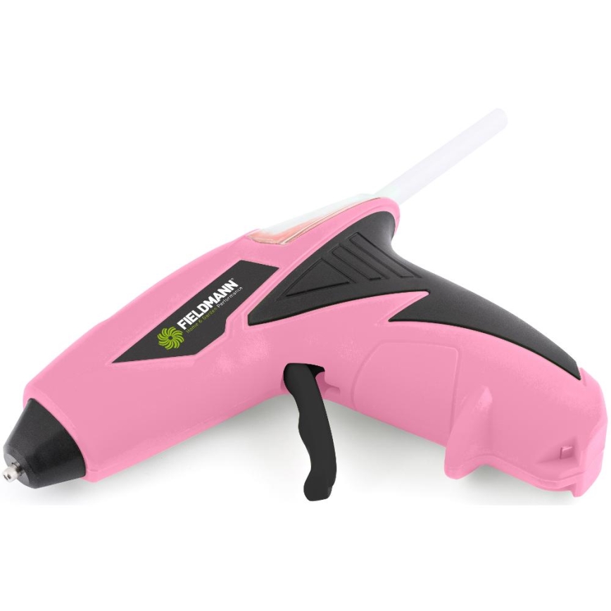 Fieldmann - Pistola de pegamento caliente inalámbrica 4V 1500 mAh rosa