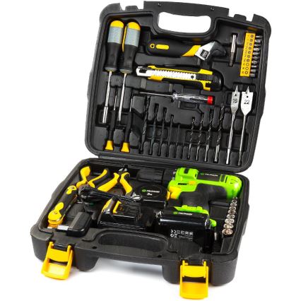 Fieldmann - Taladro a batería con accesorios 12 V 1300 mAh