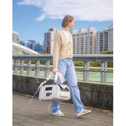 Fikago - Bolsa de transporte para perros y gatos TRUFFLE Creamy Cloud