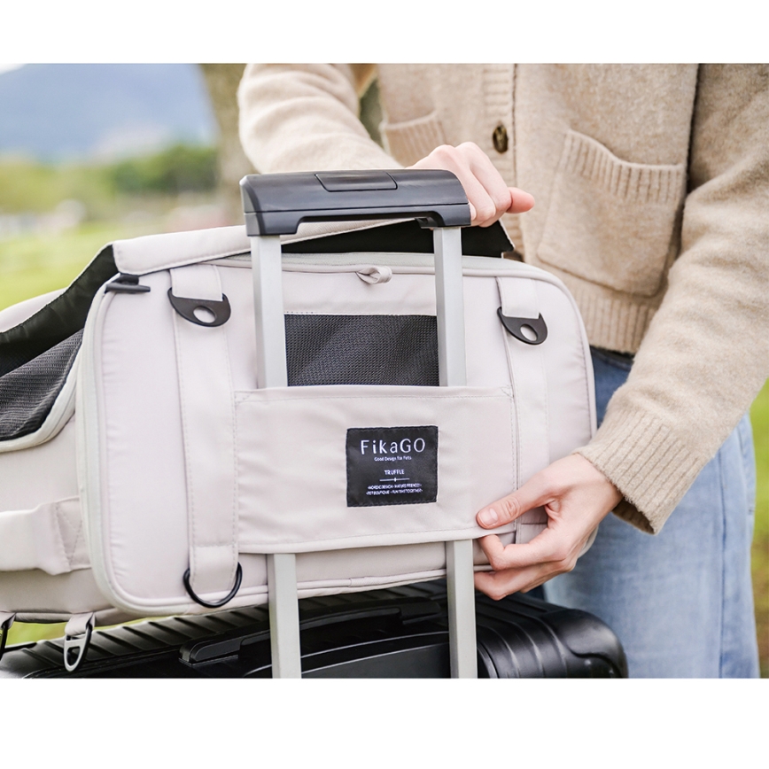 Fikago - Bolsa de transporte para perros y gatos TRUFFLE Creamy Cloud