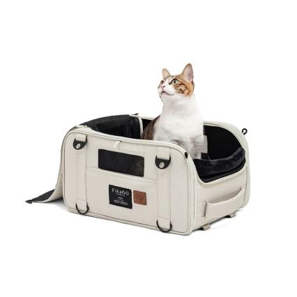 Fikago - Bolsa de transporte para perros y gatos TRUFFLE Creamy Cloud