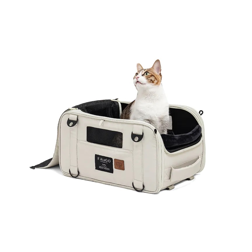 Fikago - Bolsa de transporte para perros y gatos TRUFFLE Creamy Cloud