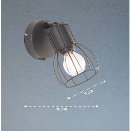 Fischer & Honsel 30074 - Foco de pared KAFES 1xE14/25W/230V