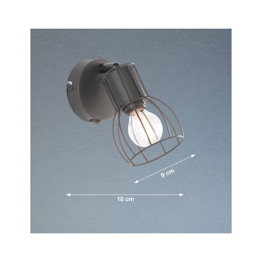Fischer & Honsel 30074 - Foco de pared KAFES 1xE14/25W/230V