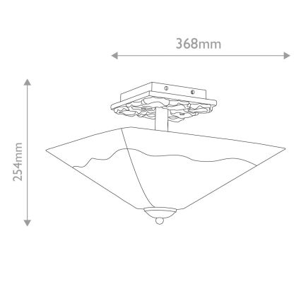 Flambeau - Lámpara de techo STAR 2xE27/40W/230V dorada