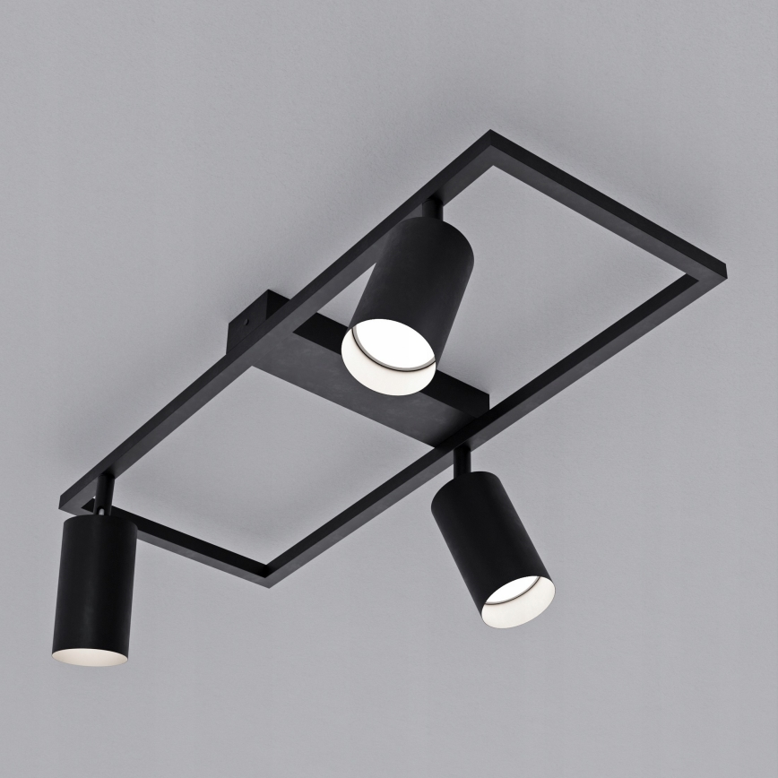 Foco 3xGU10/30W/230V negro