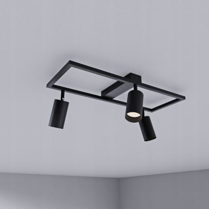 Foco 3xGU10/30W/230V negro