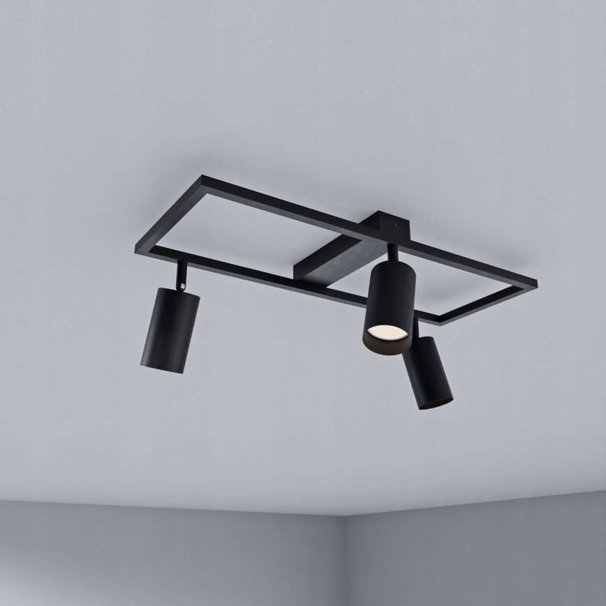 Foco 3xGU10/30W/230V negro