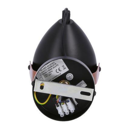 Foco ANICA 1xE14/40W/230V negro/cobre