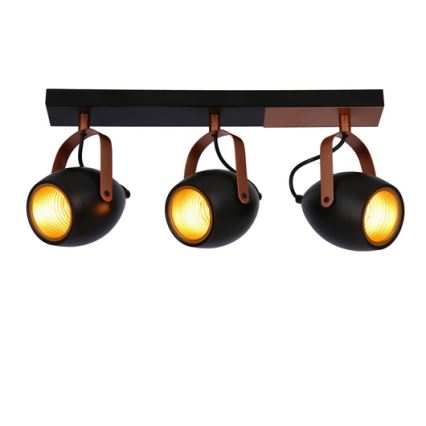 Foco ANICA 3xE14/40W/230V negro/cobre