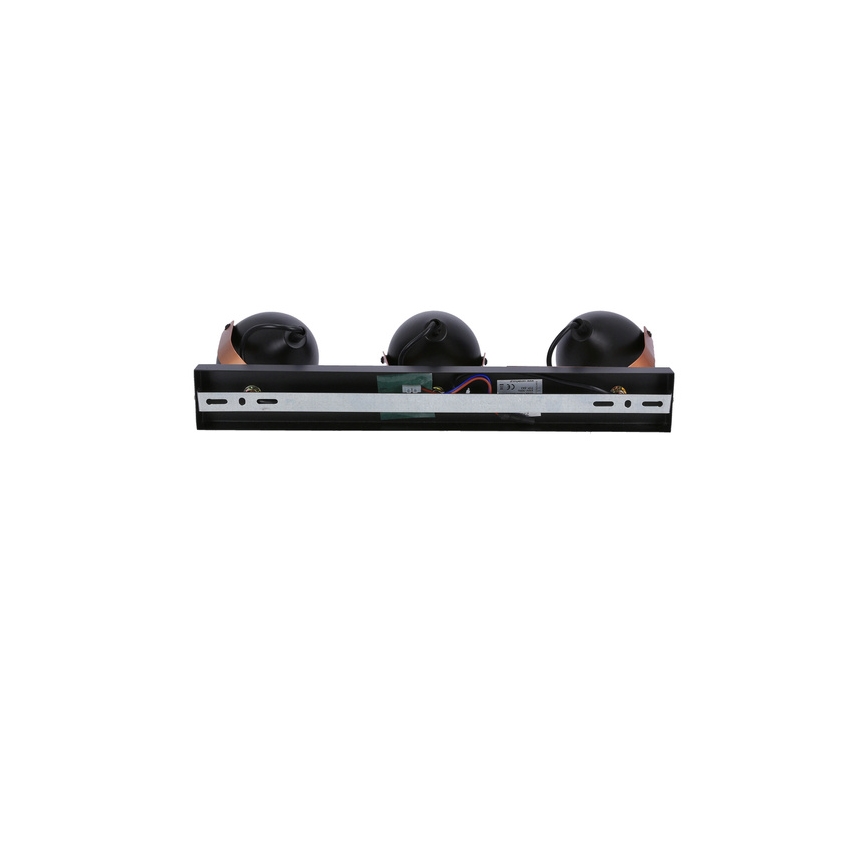 Foco ANICA 3xE14/40W/230V negro/cobre