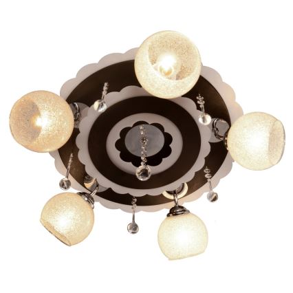 Foco ARONA 5xE27/15W/230V+LED negro