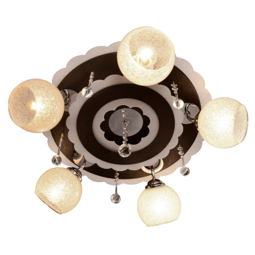 Foco ARONA 5xE27/15W/230V+LED negro