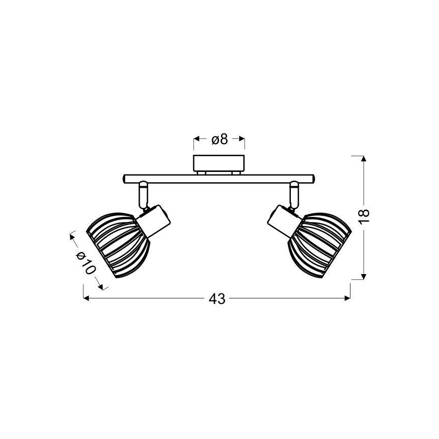 Foco ATARRI 2xE14/25W/230V