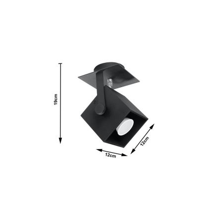 Foco CEDRA 1 1xGU10/40W/230V negro