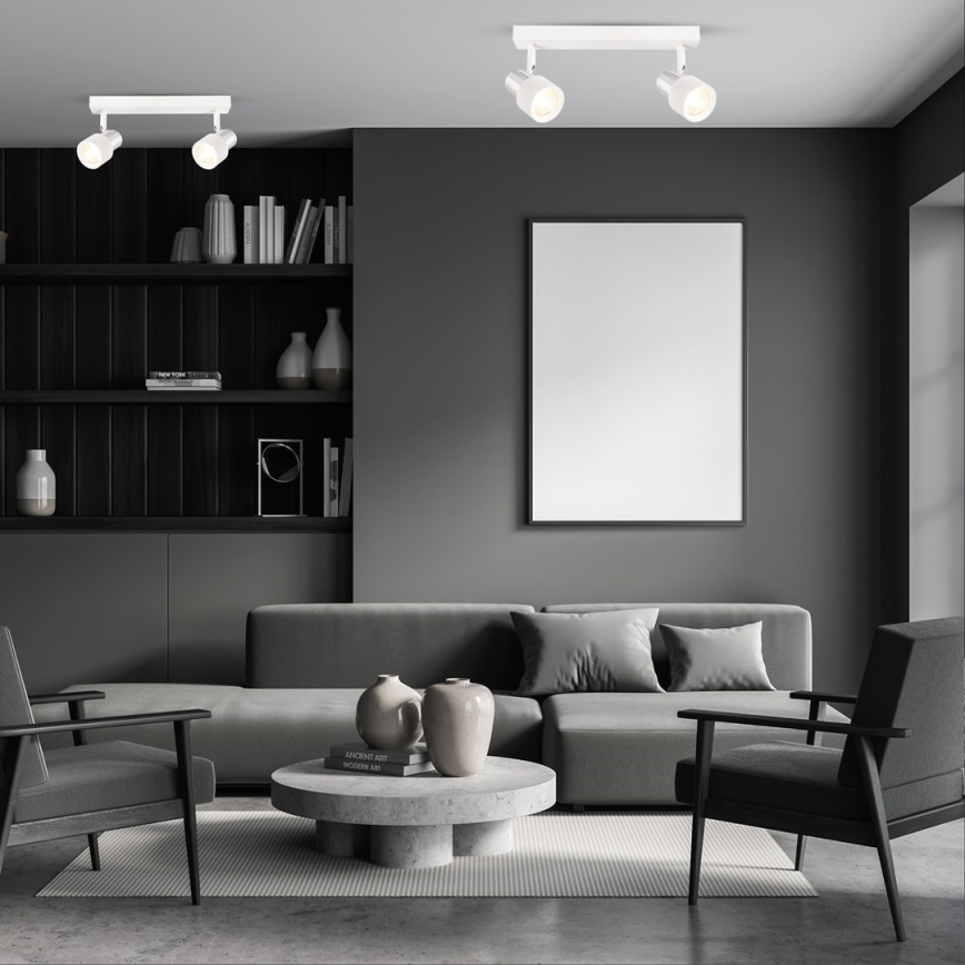 Foco CINO 2xGU10/8W/230V blanco+