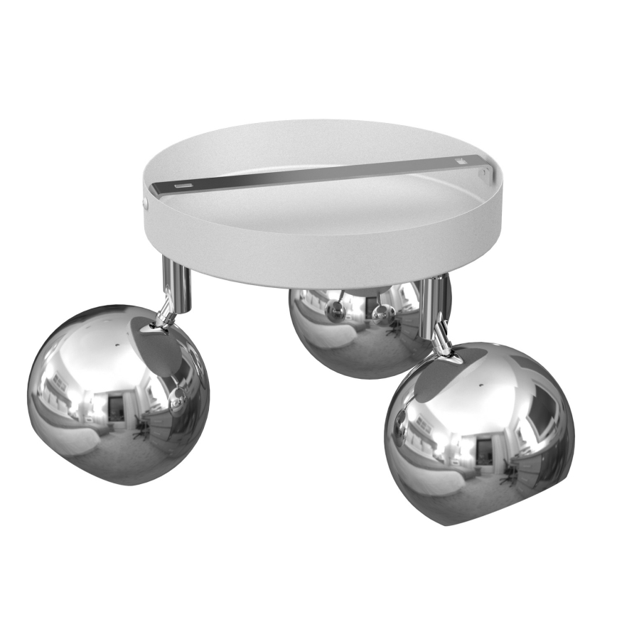 Foco COMET 3xGU10/8W/230V blanco/cromo brillante