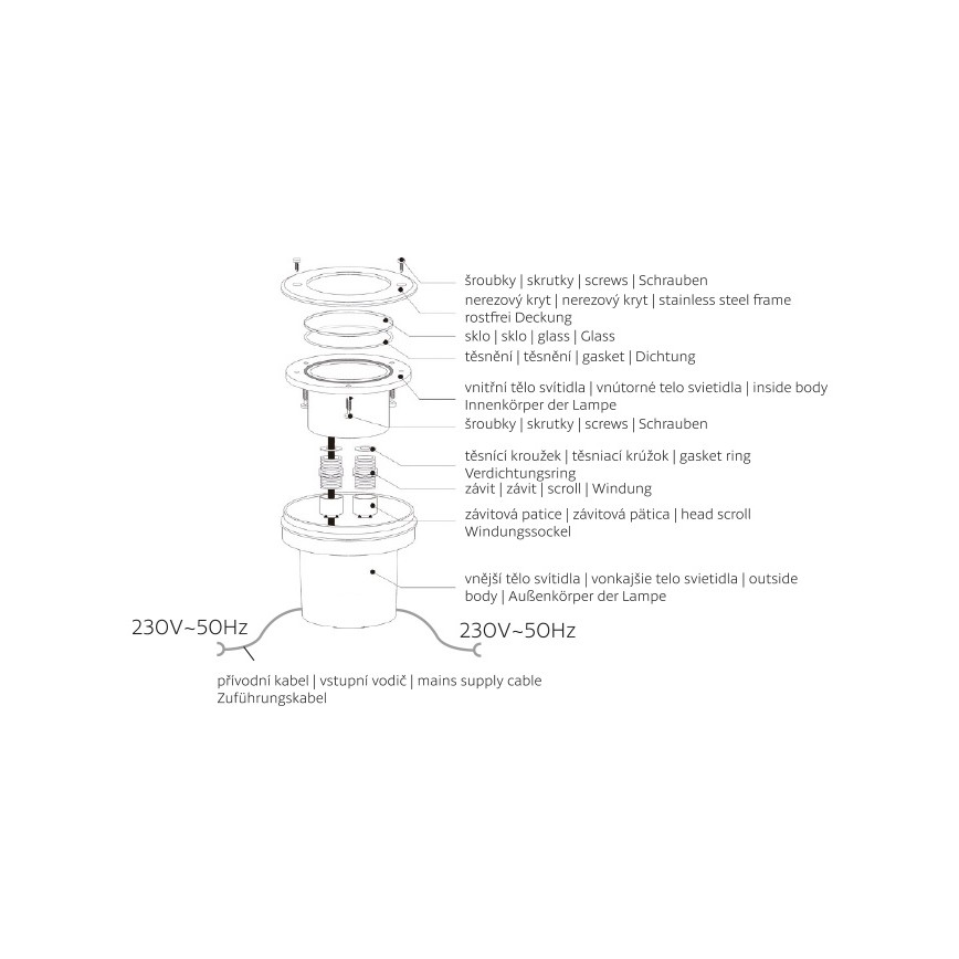Foco de exterior LED ROAD LED/0,5W/230V IP67 6000K