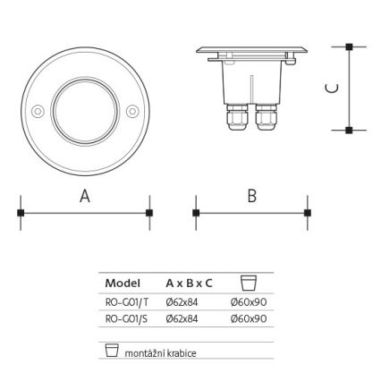 Foco de exterior LED ROAD LED/0,5W/230V IP67 6000K