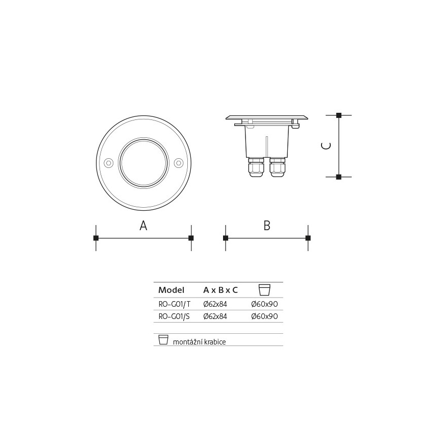 Foco de exterior LED ROAD LED/0,5W/230V IP67 6000K