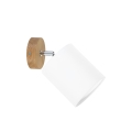 Foco de pared APRILLIA 1xE27/25W/230V roble blanco