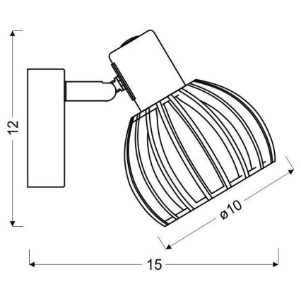 Foco de pared ATARRI 1xE14/25W/230V