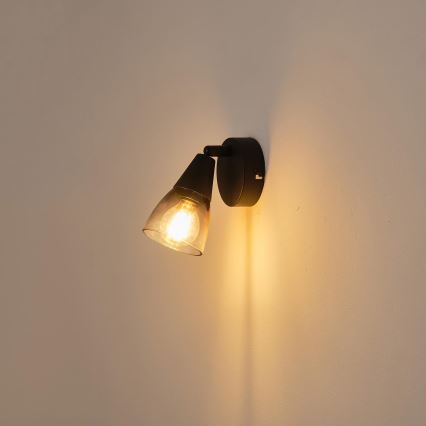 Foco de pared CLASSY 1xE14/7W/230V ahumado