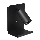 Foco de pared con estante y USB con cargador 1xGU10/35W/230V negro