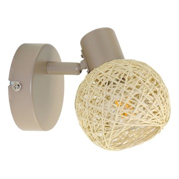 Foco de pared DEX 1xE14/10W/230V beige/crema