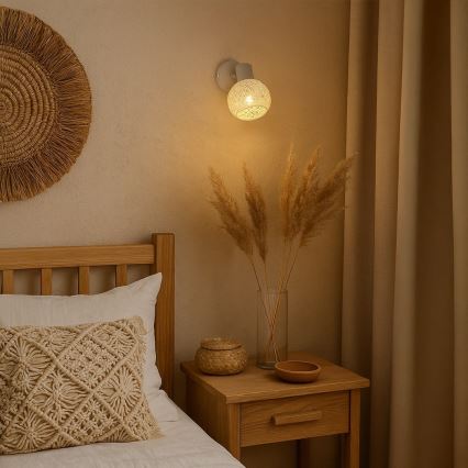 Foco de pared DEX 1xE14/10W/230V beige/crema