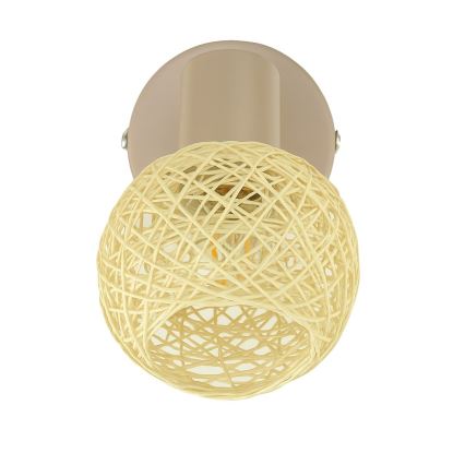 Foco de pared DEX 1xE14/10W/230V beige/crema