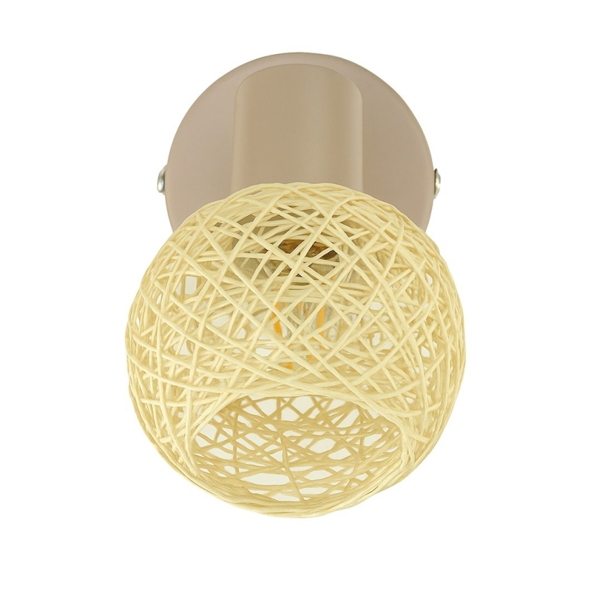 Foco de pared DEX 1xE14/10W/230V beige/crema