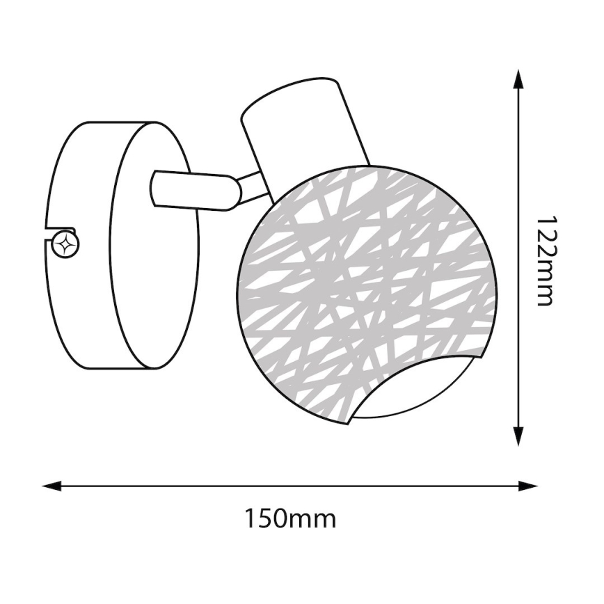 Foco de pared DEX 1xE14/10W/230V beige/crema