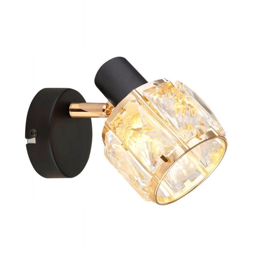 Foco de pared DUBAI 1xE14/40W/230V negro/dorado