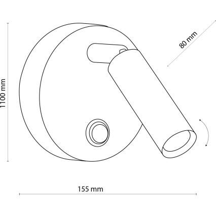 Foco de pared ENZO 1xG9/8W/230V blanco